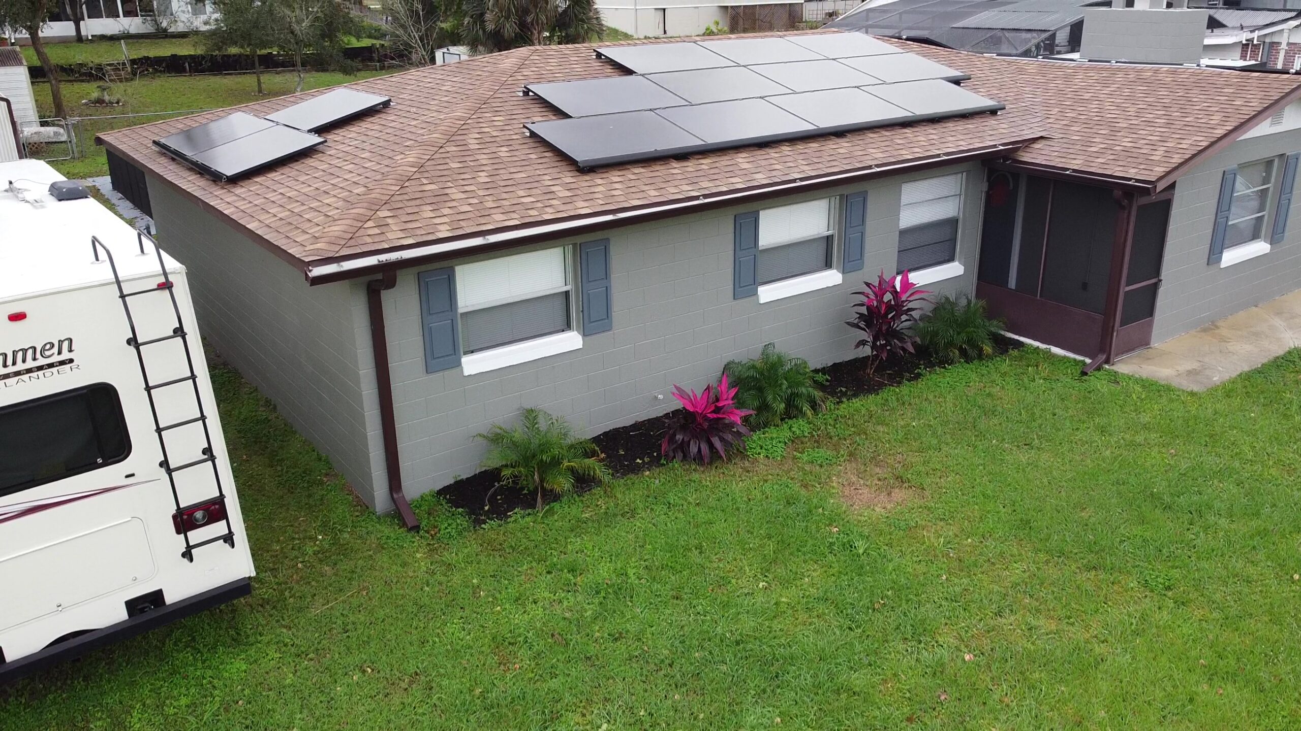 residential home in Orange City with a solar energy system on the roof installed by Solcium Solar